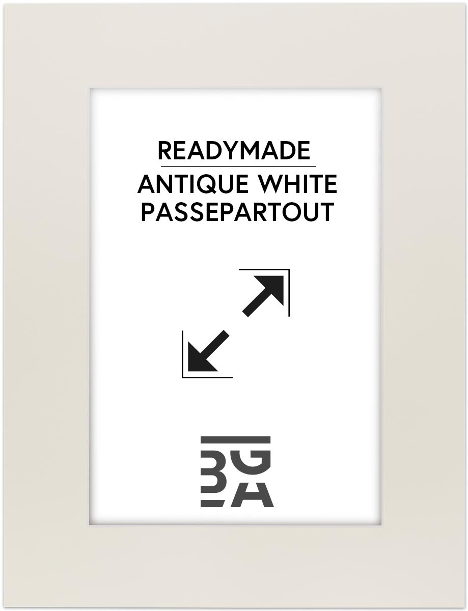 Paspatuuri Antique White (Valkoinen keskus) 50x70 cm (39x49)