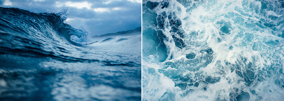 Siniset julisteet - Julisteet vesi- ja aaltoaiheilla