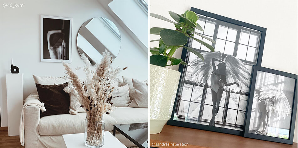 Kehykset mustavalkoisille valokuville