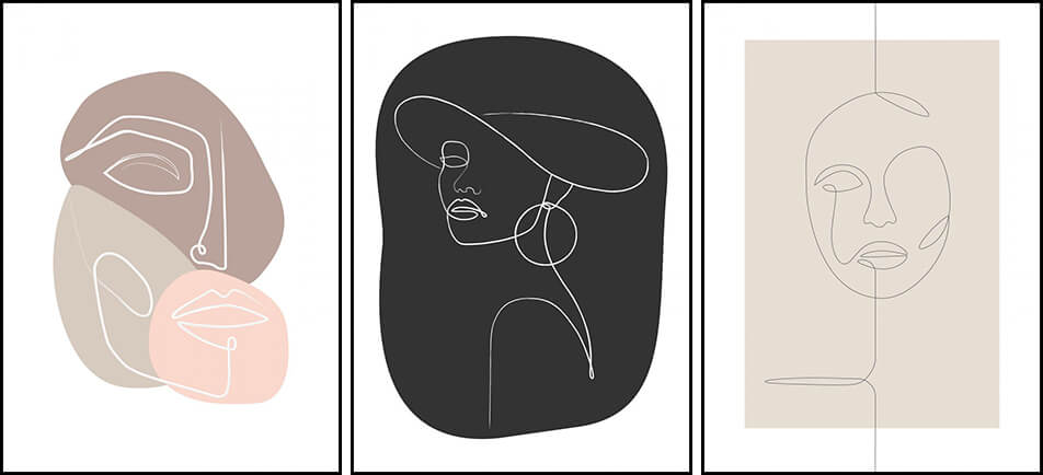 Julisteet graafisilla aiheilla