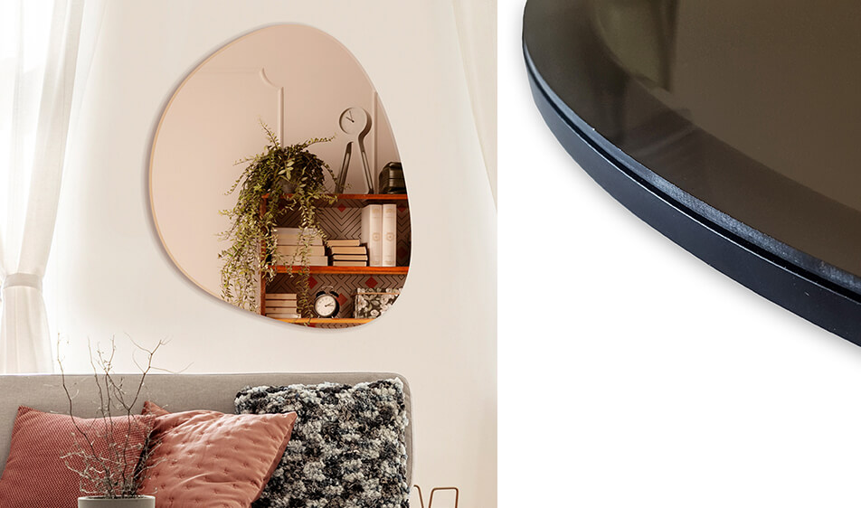 Ruusukullanvärinen peili - ainutlaatuinen peili