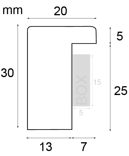 Kehys Amanda Box Akryylilasi Valkoinen 84,1x118,9 cm (A0)